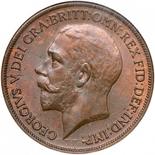 Penny Obverse Image minted in UNITED KINGDOM in 1918KN (1910-36  -  George V)  - The Coin Database