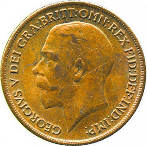 Penny Obverse Image minted in UNITED KINGDOM in 1919KN (1910-36  -  George V)  - The Coin Database