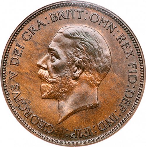 Penny Obverse Image minted in UNITED KINGDOM in 1928 (1910-36  -  George V)  - The Coin Database