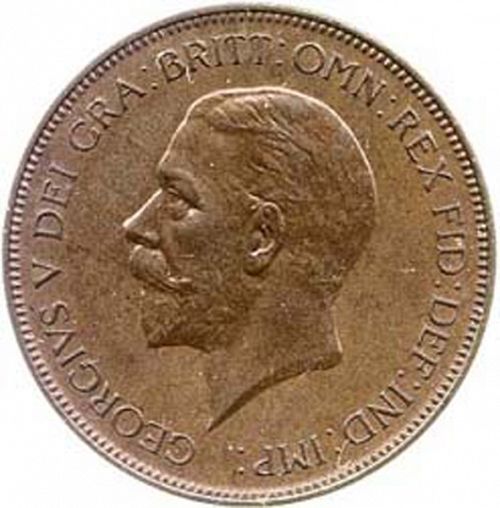 Penny Obverse Image minted in UNITED KINGDOM in 1934 (1910-36  -  George V)  - The Coin Database