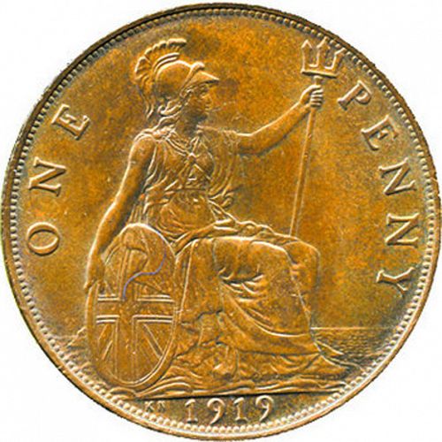 Penny Reverse Image minted in UNITED KINGDOM in 1919KN (1910-36  -  George V)  - The Coin Database