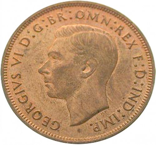 Penny Obverse Image minted in UNITED KINGDOM in 1940 (1937-52 - George VI)  - The Coin Database
