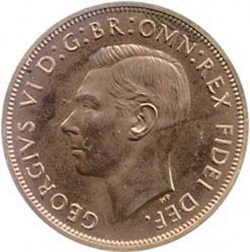 Penny Obverse Image minted in UNITED KINGDOM in 1949 (1937-52 - George VI)  - The Coin Database