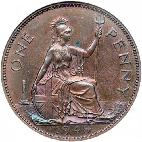 Penny Reverse Image minted in UNITED KINGDOM in 1948 (1937-52 - George VI)  - The Coin Database