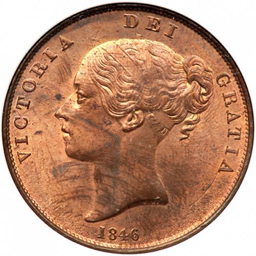 Penny Obverse Image minted in UNITED KINGDOM in 1846 (1837-01  -  Victoria)  - The Coin Database