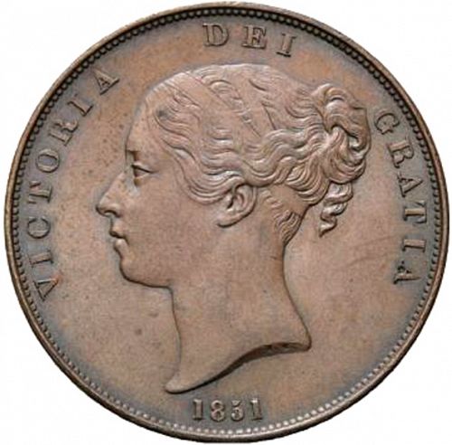Penny Obverse Image minted in UNITED KINGDOM in 1851 (1837-01  -  Victoria)  - The Coin Database