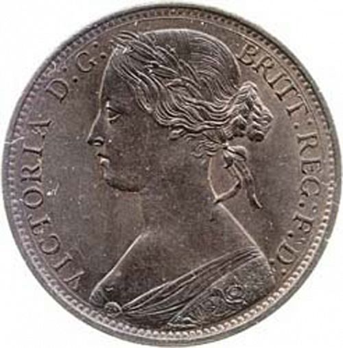Penny Obverse Image minted in UNITED KINGDOM in 1861 (1837-01  -  Victoria)  - The Coin Database