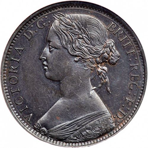 Penny Obverse Image minted in UNITED KINGDOM in 1864 (1837-01  -  Victoria)  - The Coin Database