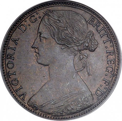 Penny Obverse Image minted in UNITED KINGDOM in 1868 (1837-01  -  Victoria)  - The Coin Database
