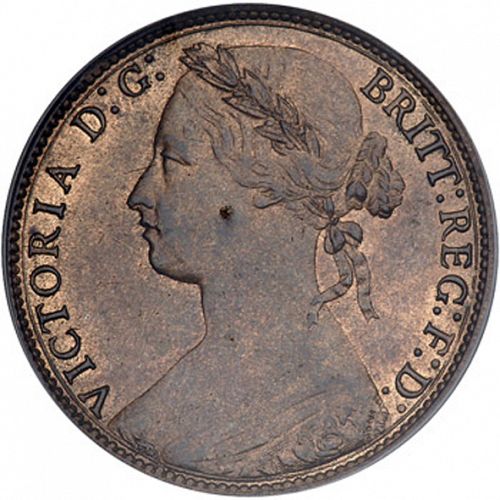 Penny Obverse Image minted in UNITED KINGDOM in 1875 (1837-01  -  Victoria)  - The Coin Database