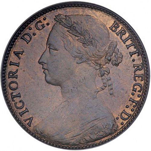 Penny Obverse Image minted in UNITED KINGDOM in 1877 (1837-01  -  Victoria)  - The Coin Database