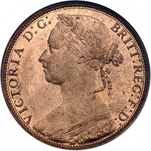 Penny Obverse Image minted in UNITED KINGDOM in 1881H (1837-01  -  Victoria)  - The Coin Database