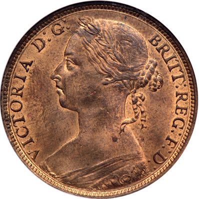Penny Obverse Image minted in UNITED KINGDOM in 1884 (1837-01  -  Victoria)  - The Coin Database