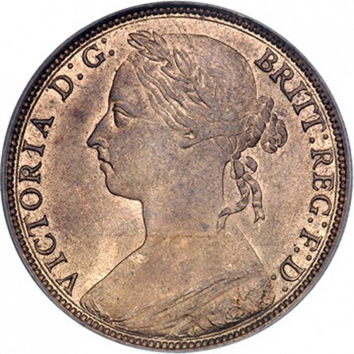 Penny Obverse Image minted in UNITED KINGDOM in 1886 (1837-01  -  Victoria)  - The Coin Database
