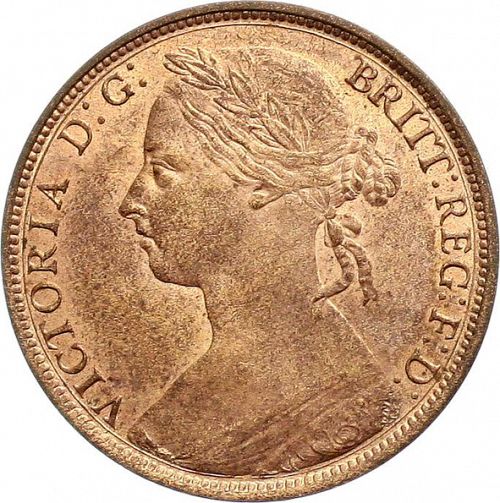 Penny Obverse Image minted in UNITED KINGDOM in 1887 (1837-01  -  Victoria)  - The Coin Database