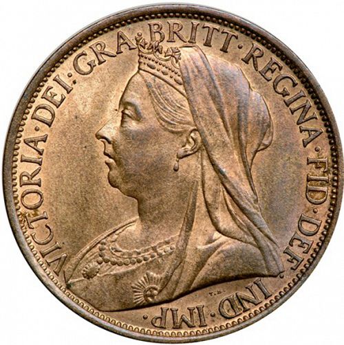 Penny Obverse Image minted in UNITED KINGDOM in 1895 (1837-01  -  Victoria)  - The Coin Database
