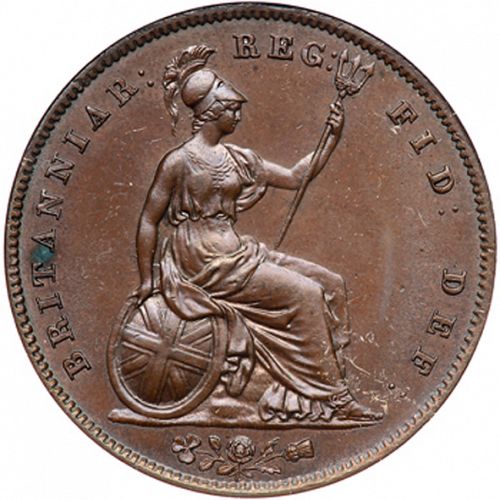 Penny Reverse Image minted in UNITED KINGDOM in 1844 (1837-01  -  Victoria)  - The Coin Database