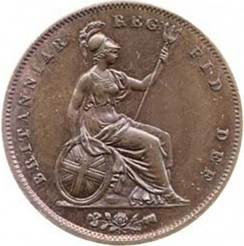 Penny Reverse Image minted in UNITED KINGDOM in 1847 (1837-01  -  Victoria)  - The Coin Database