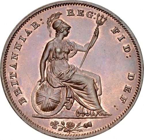 Penny Reverse Image minted in UNITED KINGDOM in 1854 (1837-01  -  Victoria)  - The Coin Database