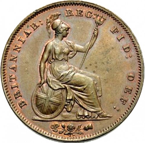 Penny Reverse Image minted in UNITED KINGDOM in 1858 (1837-01  -  Victoria)  - The Coin Database