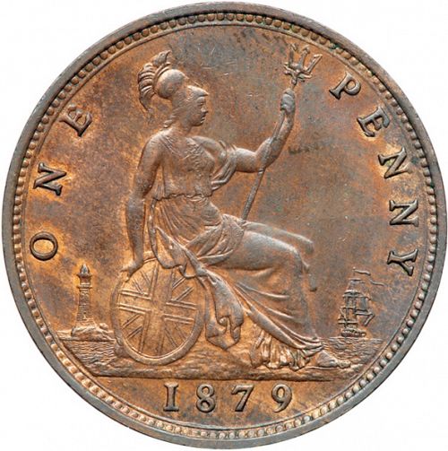 Penny Reverse Image minted in UNITED KINGDOM in 1879 (1837-01  -  Victoria)  - The Coin Database