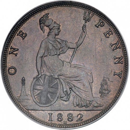 Penny Reverse Image minted in UNITED KINGDOM in 1882H (1837-01  -  Victoria)  - The Coin Database