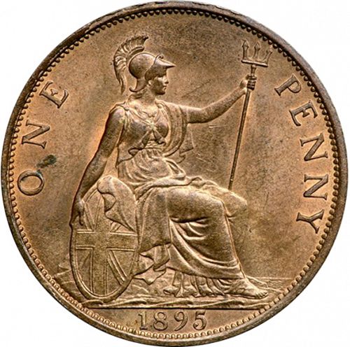 Penny Reverse Image minted in UNITED KINGDOM in 1895 (1837-01  -  Victoria)  - The Coin Database