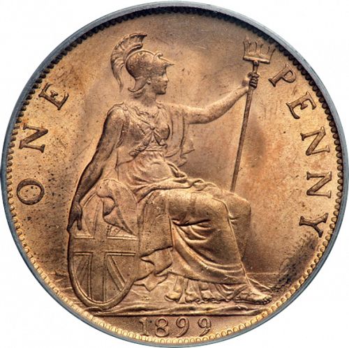 Penny Reverse Image minted in UNITED KINGDOM in 1899 (1837-01  -  Victoria)  - The Coin Database