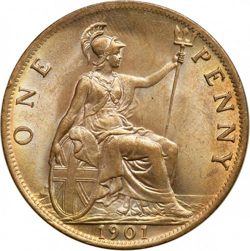 Penny Reverse Image minted in UNITED KINGDOM in 1901 (1837-01  -  Victoria)  - The Coin Database