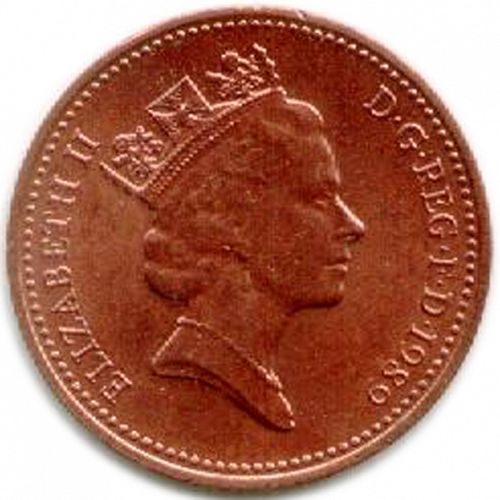 1p Obverse Image minted in UNITED KINGDOM in 1989 (1971-up  -  Elizabeth II - Decimal Coinage)  - The Coin Database