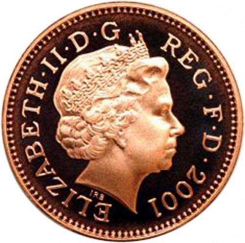 1p Obverse Image minted in UNITED KINGDOM in 2001 (1971-up  -  Elizabeth II - Decimal Coinage)  - The Coin Database