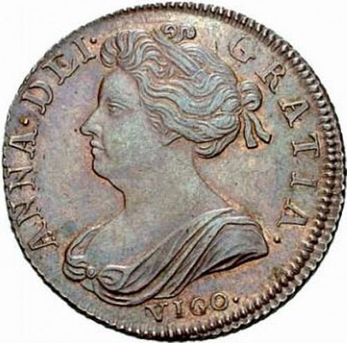 Shilling Obverse Image minted in UNITED KINGDOM in 1702 (1701-14 - Anne)  - The Coin Database