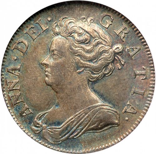 Shilling Obverse Image minted in UNITED KINGDOM in 1705 (1701-14 - Anne)  - The Coin Database