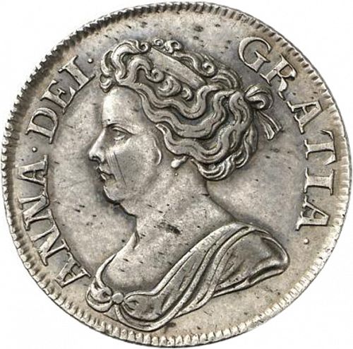 Shilling Obverse Image minted in UNITED KINGDOM in 1711 (1701-14 - Anne)  - The Coin Database