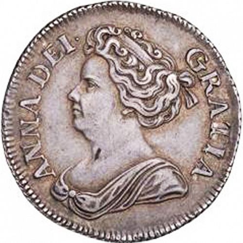 Shilling Obverse Image minted in UNITED KINGDOM in 1714 (1701-14 - Anne)  - The Coin Database