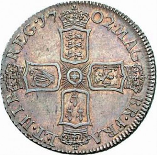 Shilling Reverse Image minted in UNITED KINGDOM in 1702 (1701-14 - Anne)  - The Coin Database