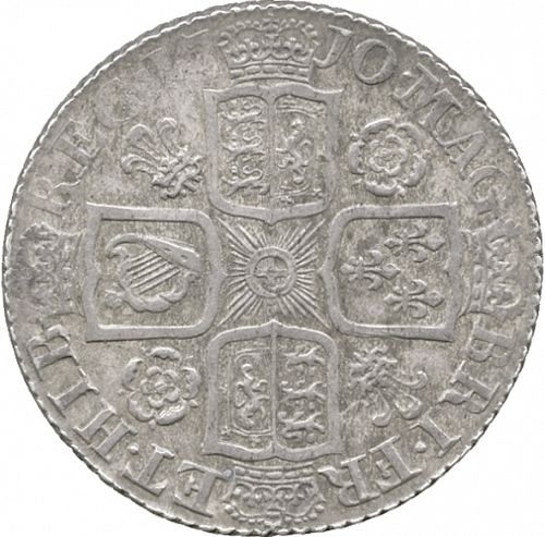 Shilling Reverse Image minted in UNITED KINGDOM in 1710 (1701-14 - Anne)  - The Coin Database