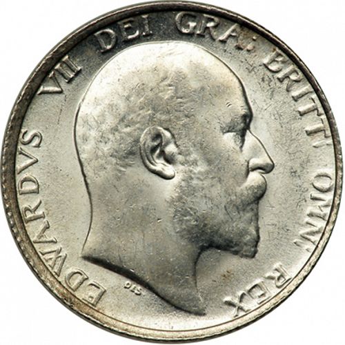Shilling Obverse Image minted in UNITED KINGDOM in 1907 (1902-10 - Edward VII)  - The Coin Database