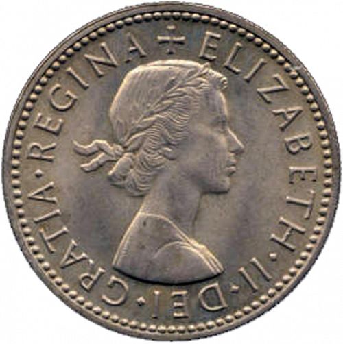 Shilling Obverse Image minted in UNITED KINGDOM in 1963E (1953-70  -  Elizabeth II)  - The Coin Database
