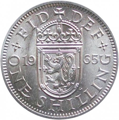 Shilling Reverse Image minted in UNITED KINGDOM in 1965S (1953-70  -  Elizabeth II)  - The Coin Database