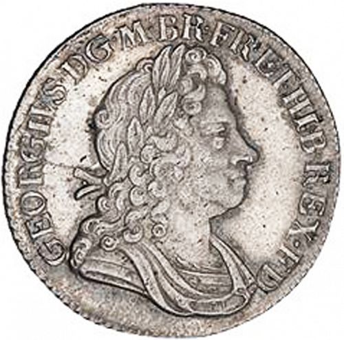 Shilling Obverse Image minted in UNITED KINGDOM in 1717 (1714-27 - George I)  - The Coin Database