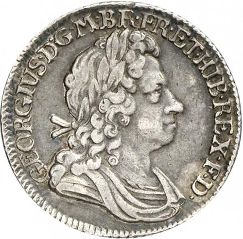 Shilling Obverse Image minted in UNITED KINGDOM in 1720 (1714-27 - George I)  - The Coin Database