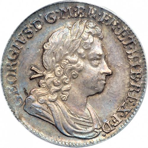 Shilling Obverse Image minted in UNITED KINGDOM in 1720 (1714-27 - George I)  - The Coin Database