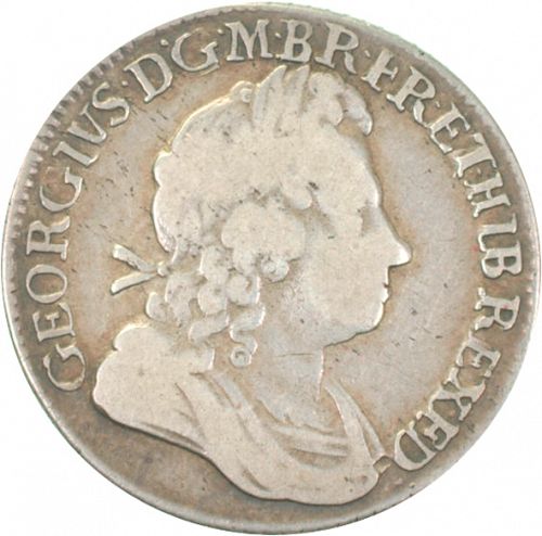 Shilling Obverse Image minted in UNITED KINGDOM in 1723 (1714-27 - George I)  - The Coin Database