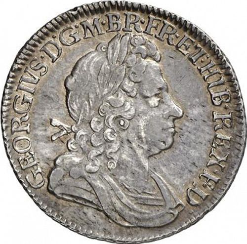 Shilling Obverse Image minted in UNITED KINGDOM in 1723 (1714-27 - George I)  - The Coin Database