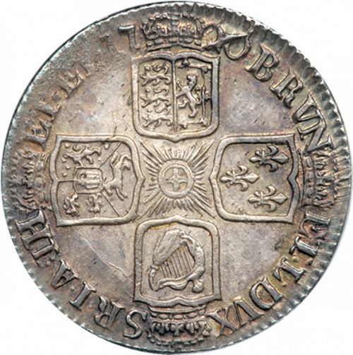 Shilling Reverse Image minted in UNITED KINGDOM in 1720 (1714-27 - George I)  - The Coin Database