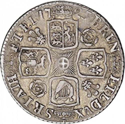 Shilling Reverse Image minted in UNITED KINGDOM in 1725 (1714-27 - George I)  - The Coin Database