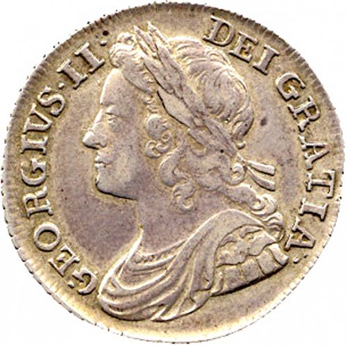 Shilling Obverse Image minted in UNITED KINGDOM in 1739 (1727-60 - George II)  - The Coin Database