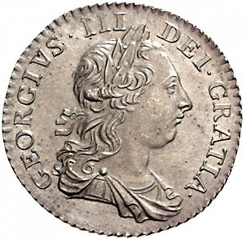 Shilling Obverse Image minted in UNITED KINGDOM in 1763 (1760-20 - George III)  - The Coin Database