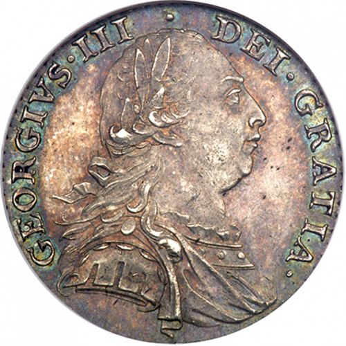 Shilling Obverse Image minted in UNITED KINGDOM in 1787 (1760-20 - George III)  - The Coin Database